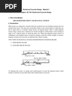 Reinforced Concrete Design Module 5 Subject: CE 74A-Reinforced Concrete Design