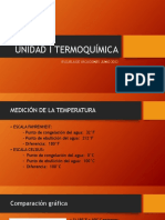 Unidad I Termoquímica: Medición de la temperatura en °F, °C y K; conversiones y problemas