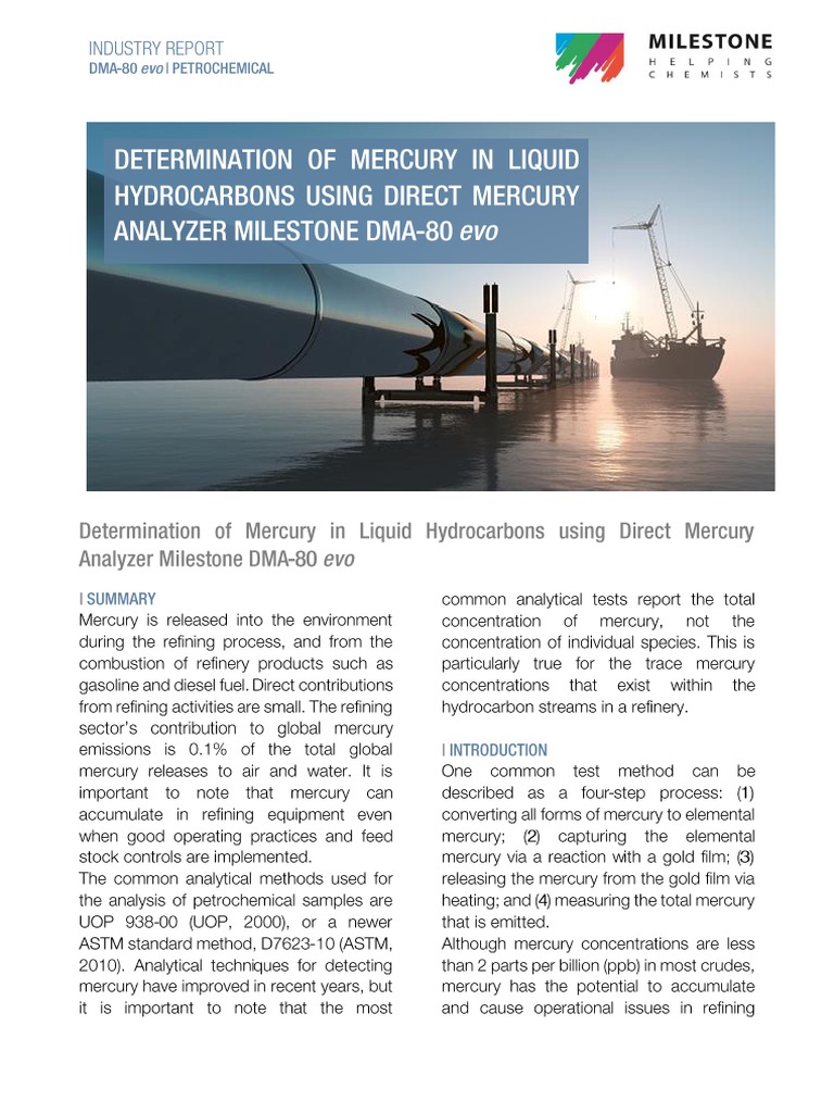 Mercury Analysis with DMA-80 Evo | PDF | Technology & Engineering