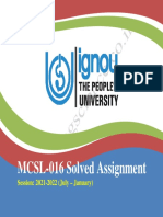 MCSL-016 Solved Assignment 016 Solved Assignment 016 Solved Assignment