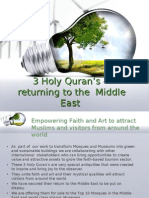 Holy Qurans-Returning To Middle East