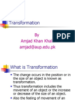 Transformation: by Amjad Khan Khalil Amjad@aup - Edu.pk