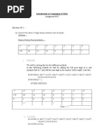 Assignment # 01: Introduction To Computing (CS101)