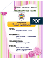 Rol secretaria trabajo administrativo