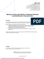 Marking of Parts With Daimler Trademark Elements and Identification Characteristics