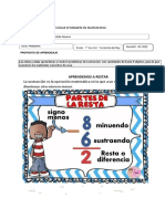 Actividad Escolar Estudiantil de Matematicas - Aprendemos A Restar 30 - O5 - Corderitos Del Rey - 2022