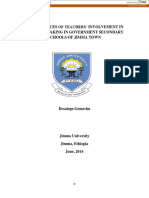 The Practices of Teachers' Involvement in Decision-Making in Government Secondary Schools of Jimma Town