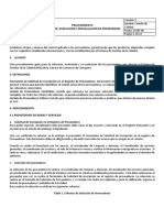 Procedimiento Selección, Evaluación y Reevaluación de Proveedores