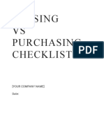 Leasing Vs Purchasing Checklist