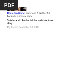 Home Top Story: 3 Sister and 1 Brother Full Hot Urdu Hindi Sex Story