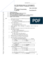 Basic Computer Programming - GTU Exam Question Paper Winter 2021