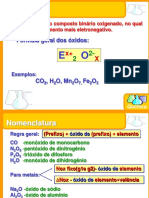 Óxidos: classificação e propriedades