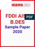 Fddi Aist Bdes Sample Paper 2020
