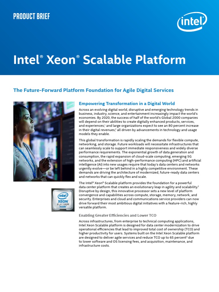Intel Xeon Scalable Platform: Product Brief | PDF | Cloud Computing ...