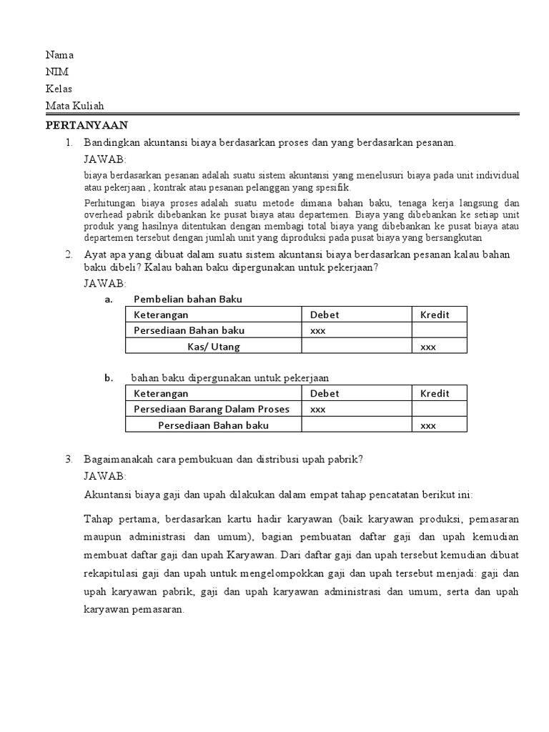 Contoh Soal Teori Job Order Costing-Dikonversi | PDF