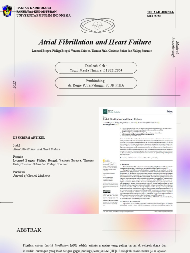 Atrial Fibrillation dan Gagal Jantung: Terapi Optimal | PDF