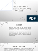Air (Prevention & Control of Pollution) ACT 1981