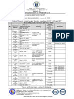 School Planned Activities per Quarter based on OPCRF, AIP and WFP