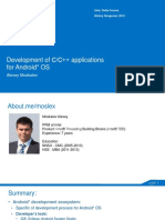 Development of С/С++ applications for Android* OS: Alexey Moskalev