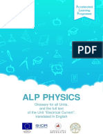 Alp Physics: Glossary For All Units, and The Full Text of The Unit "Electrical Current", Translated in English