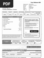 Your Reliance Bill: Summary of Current Charges Amount (RS)