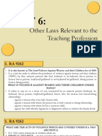 Unit 6:: Other Laws Relevant To The Teaching Profession