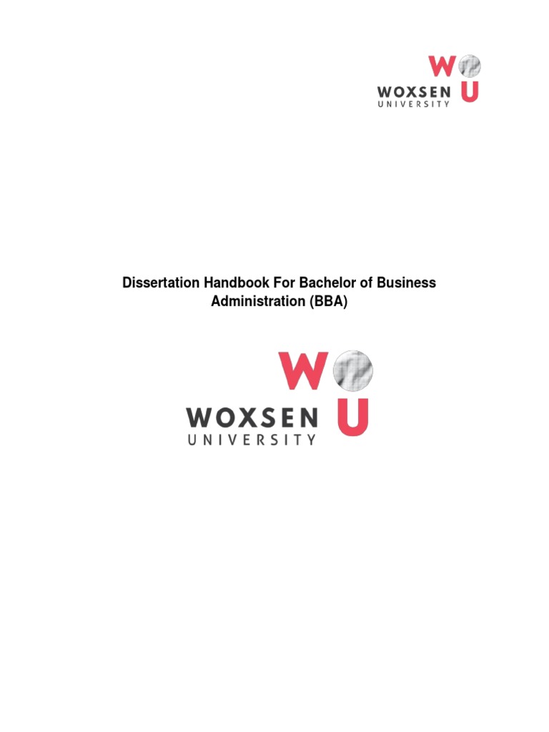 BBA Dissertation Handbook Guidelines | PDF | Thesis | Theory