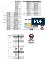 "2022 Subscription Class Schedule": Subject & Tutor Time DAY Subject & Tutor Time DAY