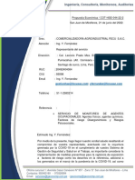 Propuesta Económica para El Servicio de Monitoreo de Agentes Ocupacionales - FECUSAC