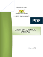 Document de Politique Semenciere Du Niger