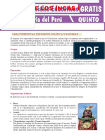 Imperio de Los Incas I para Quinto Grado de Secundaria