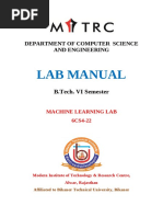 Lab Manual: Department of Computer Science and Engineering