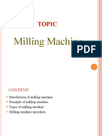 Topic: Milling Machine