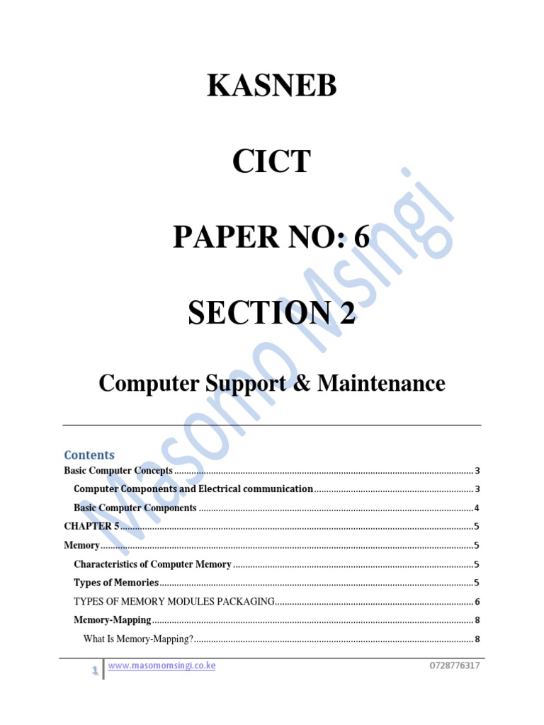 PC Support and Maintenance 1 | PDF | Computer Data Storage | Computer ...