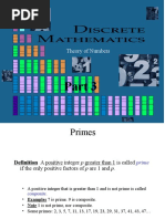 Discrete Mathematics: Theory of Numbers