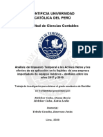 Análisis Del Impuesto Temporal A Los Activos Netos y Los Años 2017 y 2019