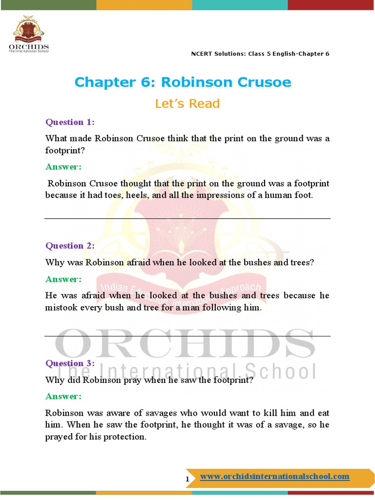 Analysis of Chapter 6 Questions and Exercises from NCERT Class 5 ...