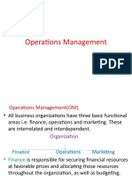 OM for Managing Operations Effectively