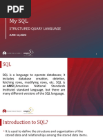 My SQL: Structured Quary Language