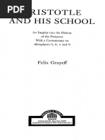 Felix Grayeff - Aristotle and His School - An Inquiry Into the History of the Peripatos with a Commentary on Metaphysics Ζ, Η, Λ and Θ (1974)