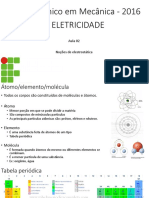 Curso Técnico em Mecânica ELETRICIDADE 02 Eletrostática