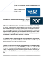 ISO 9001:2008 abrió nuevas puertas a VWR Advanced Instruments