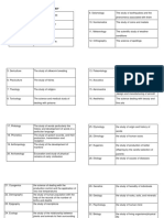 Words Related With Fields of Study