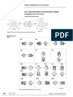 11 Mounting Positions, Technical Data and Dimension Sheets: Mounting Position Designations For AC Motors