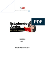 Aula - 1 PDF-  Noções de organização administrativa - Administração Direta, Indireta, centralização, descentralização, concentração e desconcentração