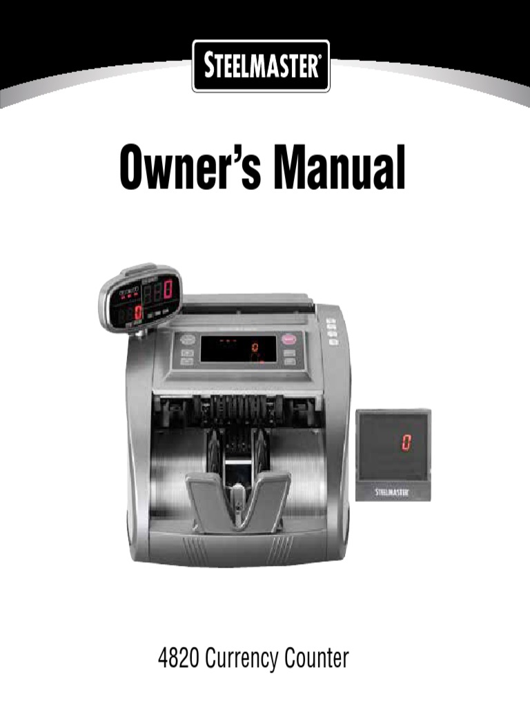Currency Counter Owners Manual PDF Manufactured Goods Equipment