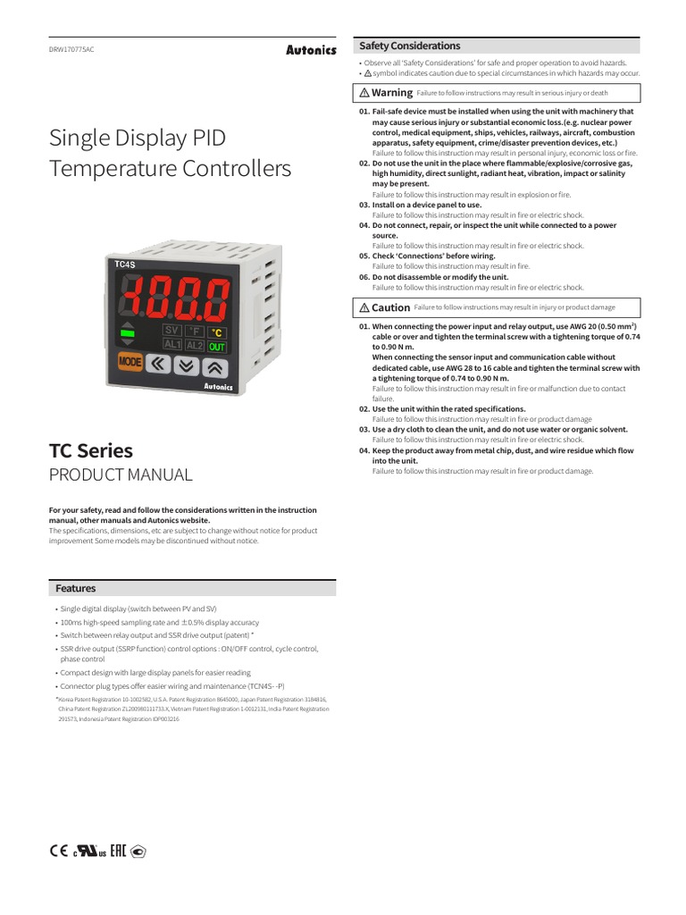 TC Series PID Temperature Controller Manual | PDF | Power Supply ...