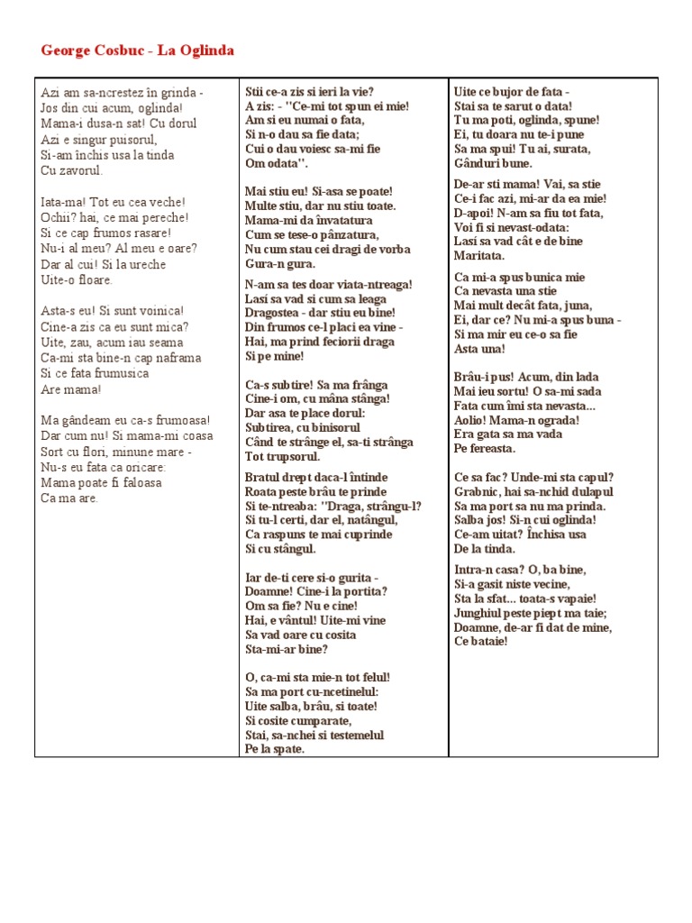 Versuri Cantece Populare | PDF