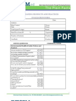 Cleaning Products and Practices Evaluation Form