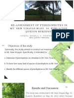 Re-Assessment of Pteridophytes in Mt. New Visayas Blgy. 10, Poblacion, Quezon Bukidnon